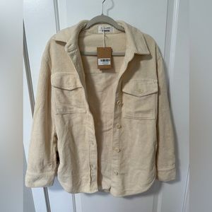 Reformation Jennings Shirt Jacket in Cream